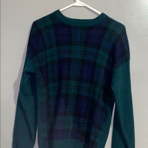 100% Wool Plaid Sweater